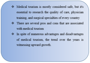 Points clés des avantages et des inconvénients du tourisme médical
